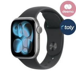 Apple Watch Series 11 GPS 42mm Space Grey Aluminium Case with Black Sport Band - S/M